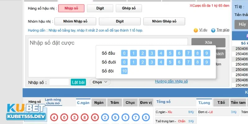 Giới thiệu Lô đề Kubet có những hình thức cá cược nào?
