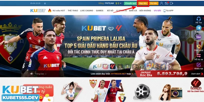 Giới thiệu vài nét về nạp tiền Kubet